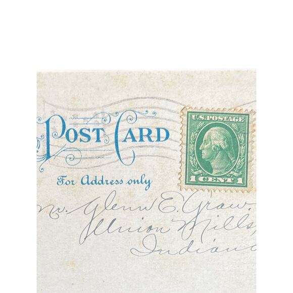 Antique 1915 Ephemera Postcard Humorous Sweet Message Dutch Girl Boy Posted SEE - Picture 6 of 6